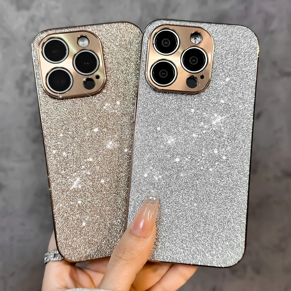 Luxury Women 's funda iphone15 Glitter Bling Soft Phone Case For iPhone 15 14 13 12 Pro Max Back mobile Cover Shell Funda Coque