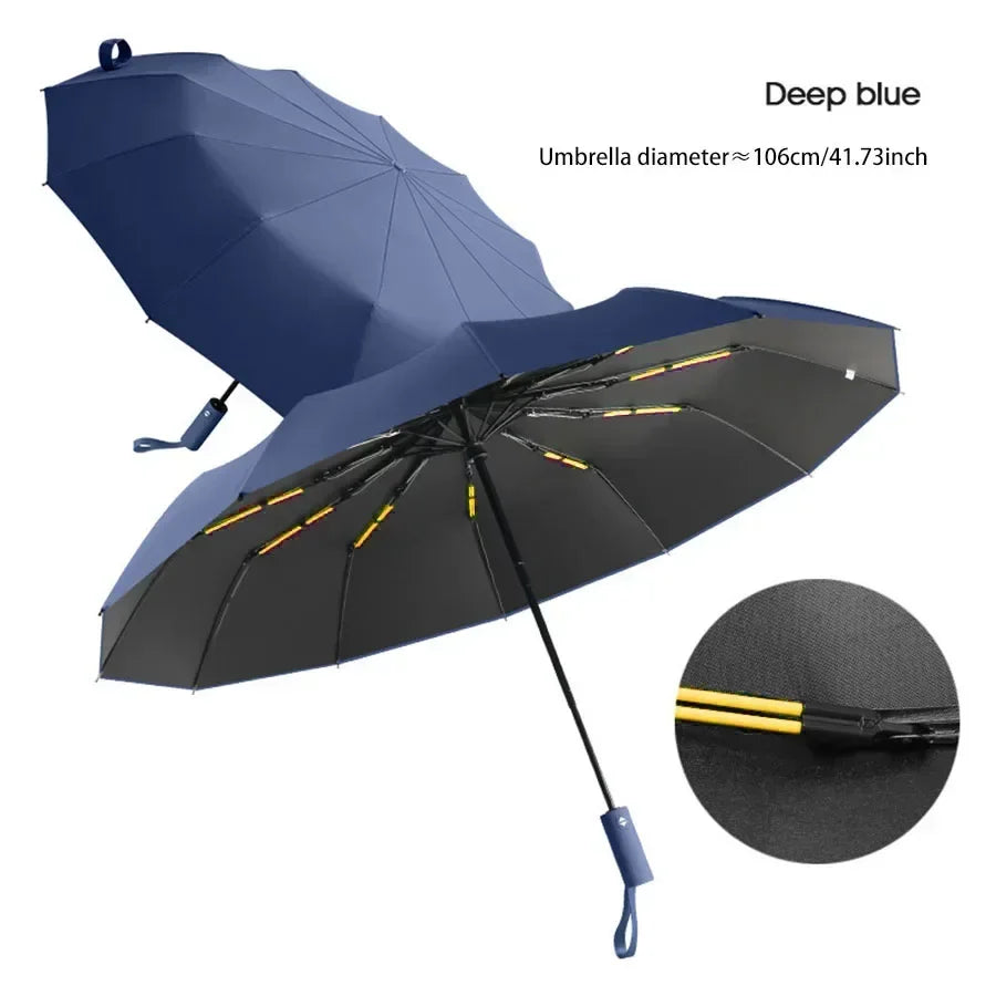 Reinforced 24-Bone Umbrella, Durable Wind-resistant Umbrella, Anti-UV Sunscreen Umbrella