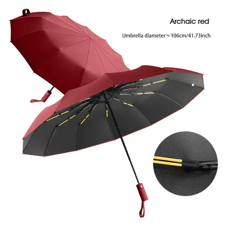 Reinforced 24-Bone Umbrella, Durable Wind-resistant Umbrella, Anti-UV Sunscreen Umbrella