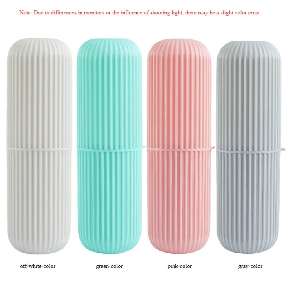 1pc Portable Toothbrush Cup Bathroom Toothpaste Holder Storage Case Box Organizer Travel Toiletries Storage Cup New Creative