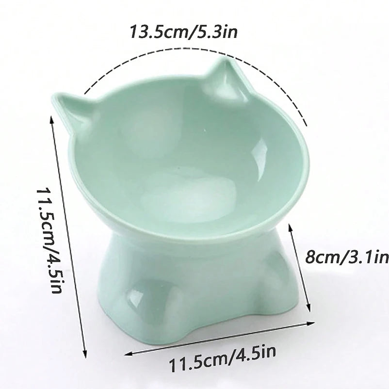 Hot-selling Nordic style pet bowl cervical vertebra protection cat bowl anti-tip plastic inclined mouth cat bowl pet supplies