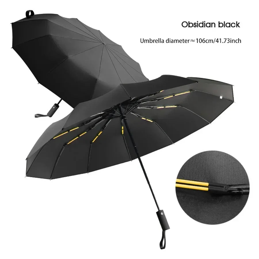 Reinforced 24-Bone Umbrella, Durable Wind-resistant Umbrella, Anti-UV Sunscreen Umbrella