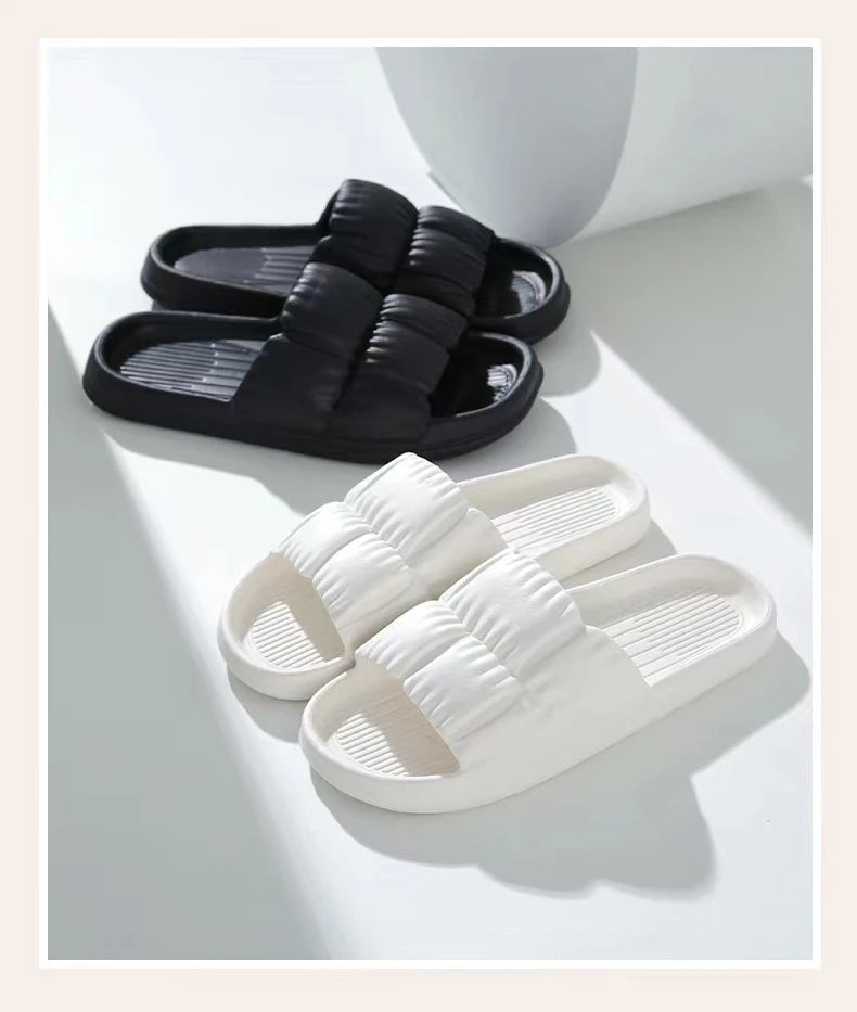 2024 Men Women Soft Sole Cloud Slippers Thick Platform Indoor Outdoor Beach Sandals Summer EVA Non Slip Flip Flops