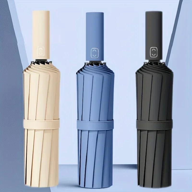 Reinforced 24-Bone Umbrella, Durable Wind-resistant Umbrella, Anti-UV Sunscreen Umbrella
