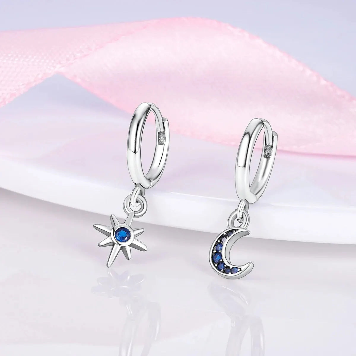 MULA 1PC Hoop Earrings Silver Plated Women Fashion Jewelry Gift For Party Anniversary
