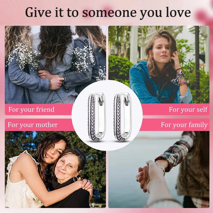 MULA 1PC Hoop Earrings Silver Plated Women Fashion Jewelry Gift For Party Anniversary