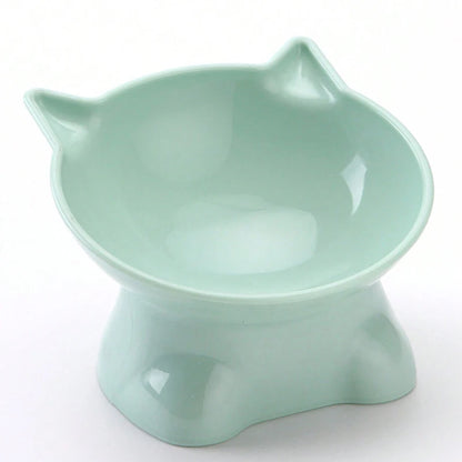 Hot-selling Nordic style pet bowl cervical vertebra protection cat bowl anti-tip plastic inclined mouth cat bowl pet supplies