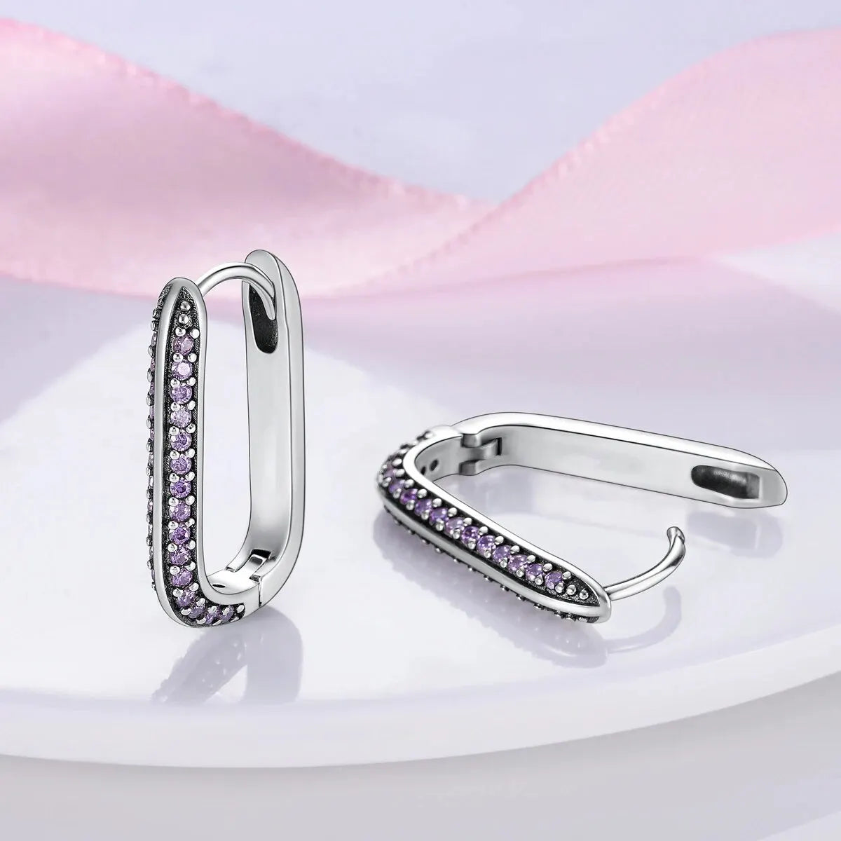 MULA 1PC Hoop Earrings Silver Plated Women Fashion Jewelry Gift For Party Anniversary