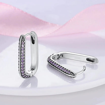 MULA 1PC Hoop Earrings Silver Plated Women Fashion Jewelry Gift For Party Anniversary