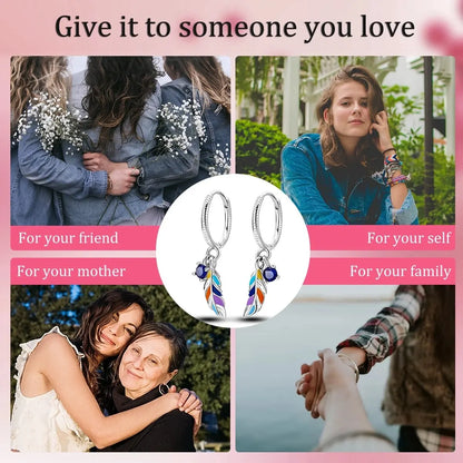 MULA 1PC Hoop Earrings Silver Plated Women Fashion Jewelry Gift For Party Anniversary