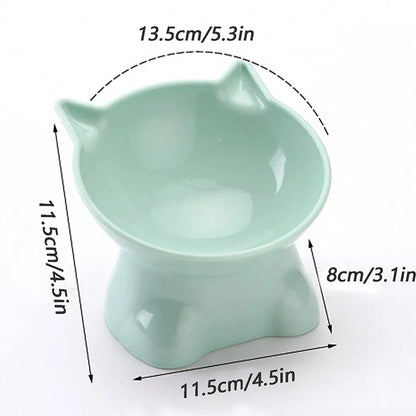 Hot-selling Nordic style pet bowl cervical vertebra protection cat bowl anti-tip plastic inclined mouth cat bowl pet supplies