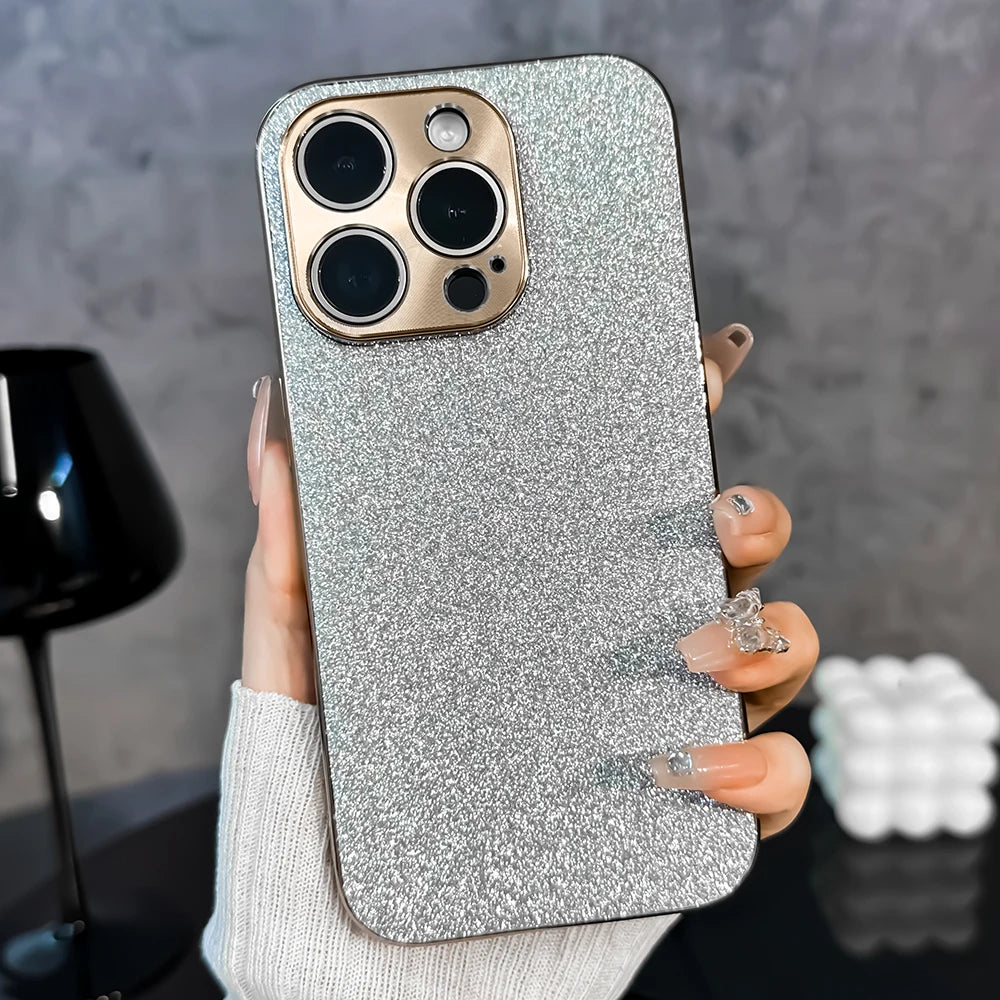 Luxury Women 's funda iphone15 Glitter Bling Soft Phone Case For iPhone 15 14 13 12 Pro Max Back mobile Cover Shell Funda Coque