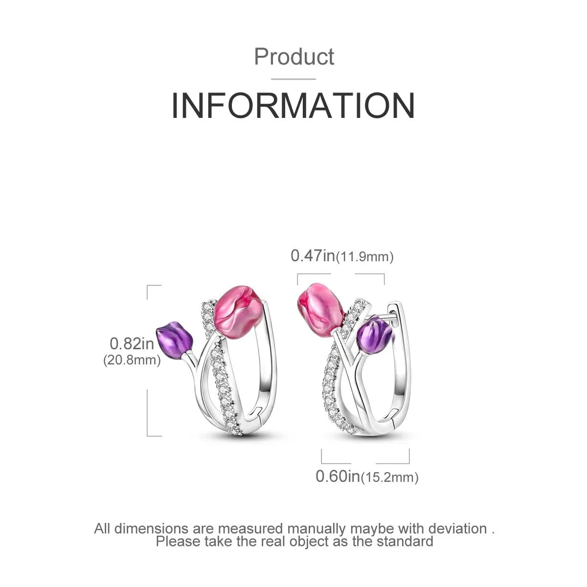 MULA 1PC Hoop Earrings Silver Plated Women Fashion Jewelry Gift For Party Anniversary