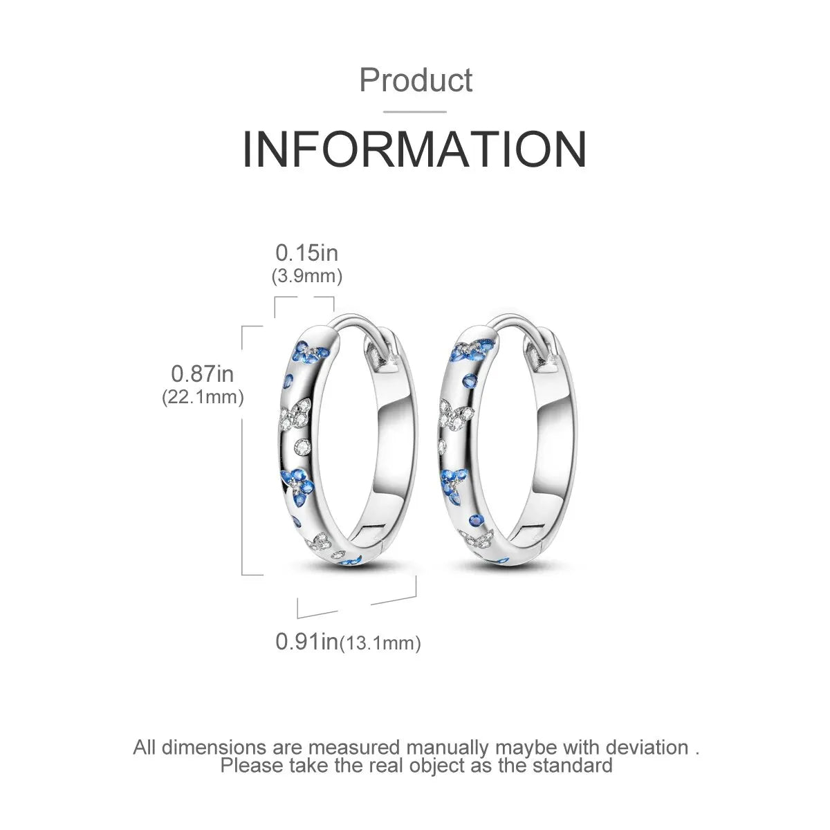 MULA 1PC Hoop Earrings Silver Plated Women Fashion Jewelry Gift For Party Anniversary