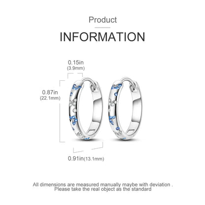 MULA 1PC Hoop Earrings Silver Plated Women Fashion Jewelry Gift For Party Anniversary