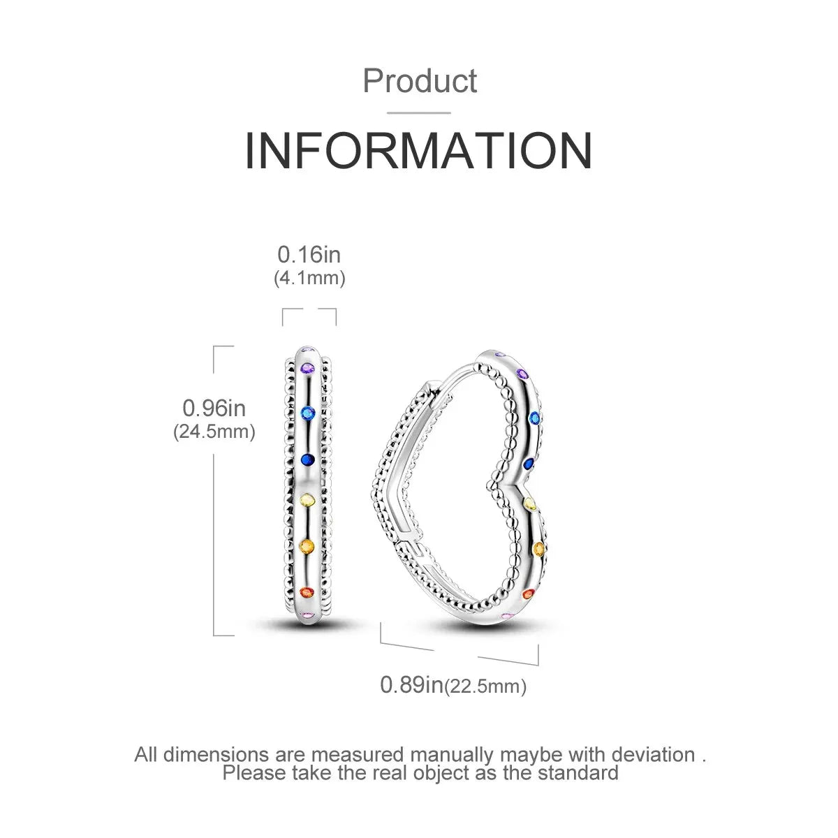MULA 1PC Hoop Earrings Silver Plated Women Fashion Jewelry Gift For Party Anniversary