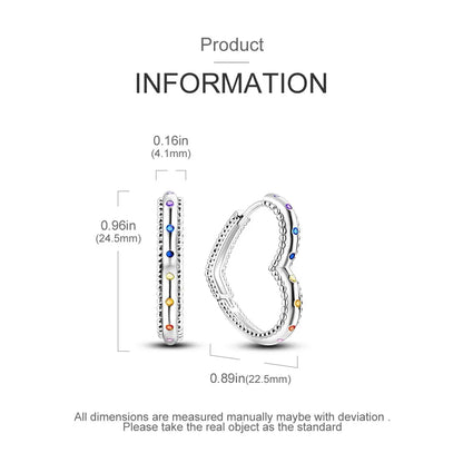 MULA 1PC Hoop Earrings Silver Plated Women Fashion Jewelry Gift For Party Anniversary