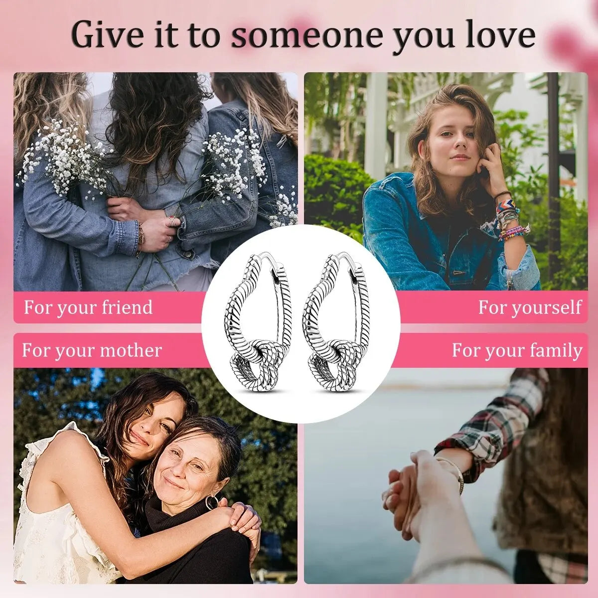 MULA 1PC Hoop Earrings Silver Plated Women Fashion Jewelry Gift For Party Anniversary