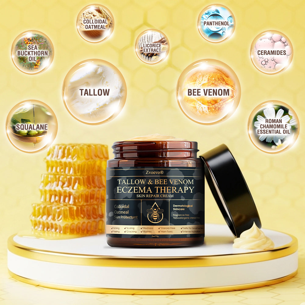 🏆❤️𝗚𝘂𝗮𝗿𝗮𝗻𝘁𝗲𝗲𝗱 𝗻𝗼 𝗿𝗲𝗰𝘂𝗿𝗿𝗲𝗻𝗰𝗲🌿Zvoevo® Tallow Bee Venom Skin Restoration Cream🐝Made in Australia🇦🇺